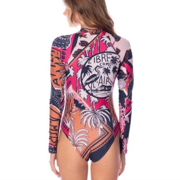 Maaji Eos Ladies Long Sleeve Surfsuit - Ocean Puzzle - Picture 5 of 5